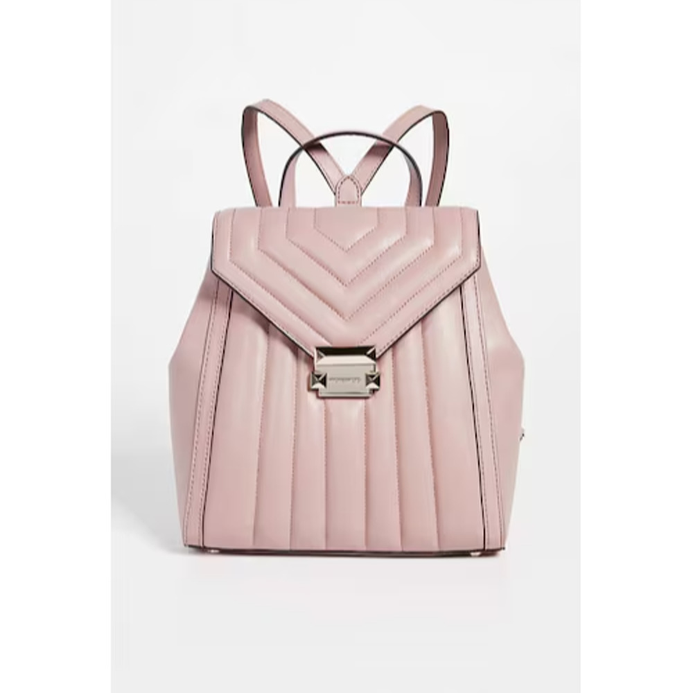 Michael Kors Whitney Medium Y2K Quilted Leather Backpack Fawn Pink B000804